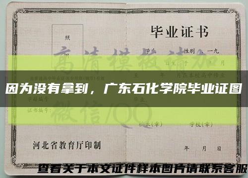 因为没有拿到，广东石化学院毕业证图缩略图