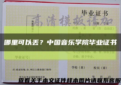 哪里可以丢？中国音乐学院毕业证书缩略图