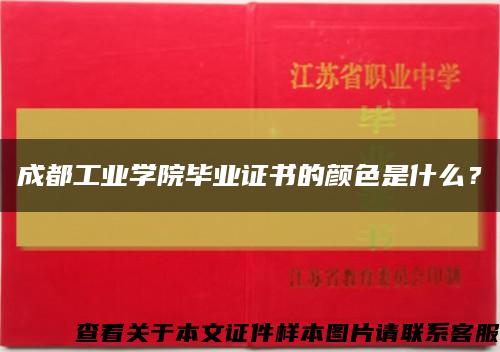 成都工业学院毕业证书的颜色是什么？缩略图