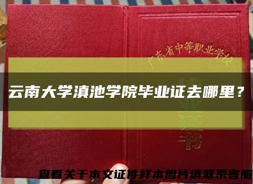 云南大学滇池学院毕业证去哪里？缩略图
