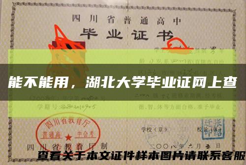 能不能用，湖北大学毕业证网上查缩略图
