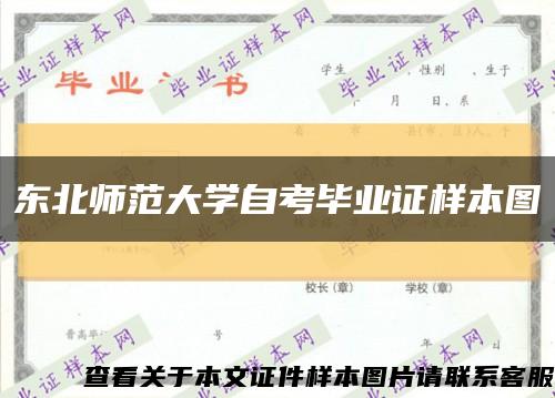 东北师范大学自考毕业证样本图缩略图