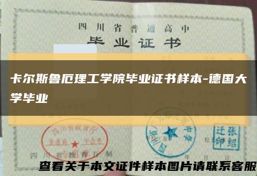 卡尔斯鲁厄理工学院毕业证书样本-德国大学毕业缩略图