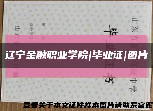 辽宁金融职业学院|毕业证|图片缩略图