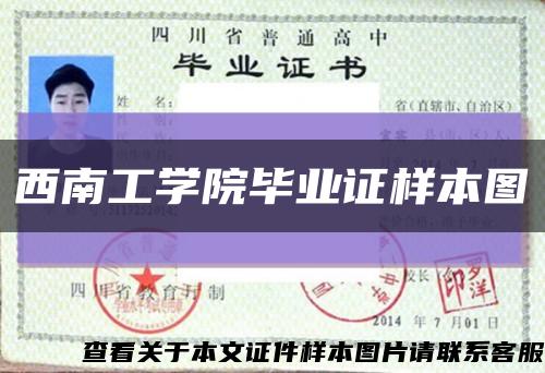 西南工学院毕业证样本图缩略图