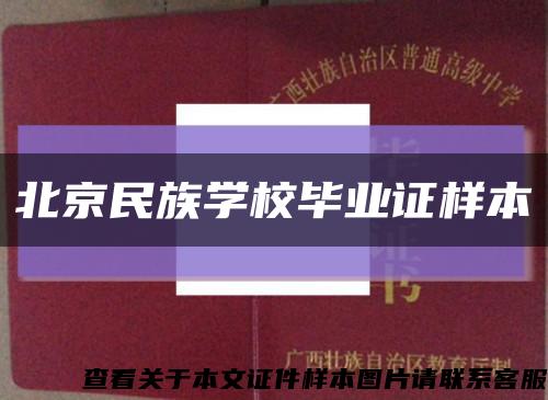 北京民族学校毕业证样本缩略图