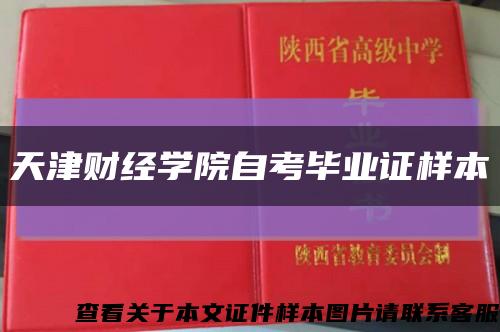 天津财经学院自考毕业证样本缩略图