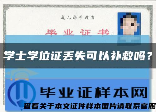 学士学位证丢失可以补救吗？缩略图