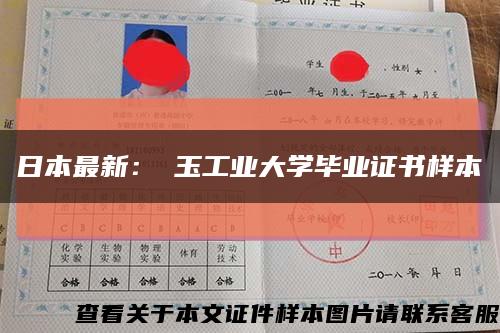 日本最新：埼玉工业大学毕业证书样本缩略图