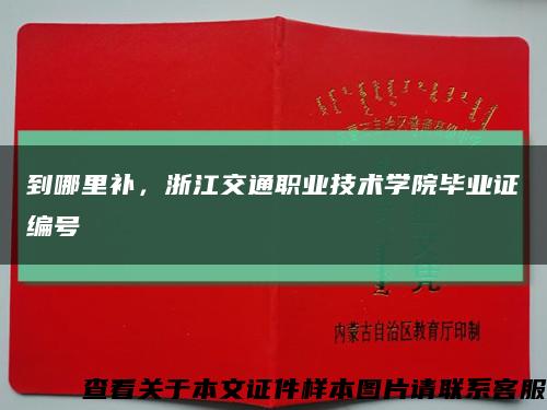 到哪里补，浙江交通职业技术学院毕业证编号缩略图
