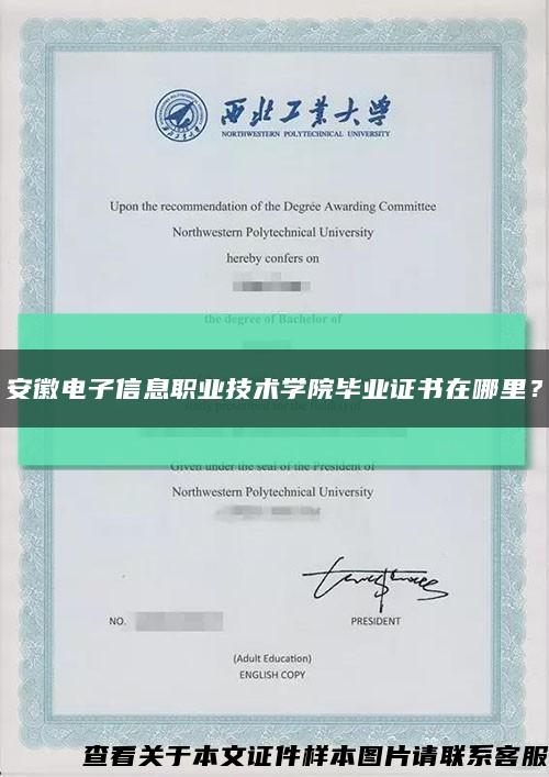 安徽电子信息职业技术学院毕业证书在哪里？缩略图