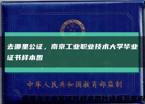 去哪里公证，南京工业职业技术大学毕业证书样本图缩略图