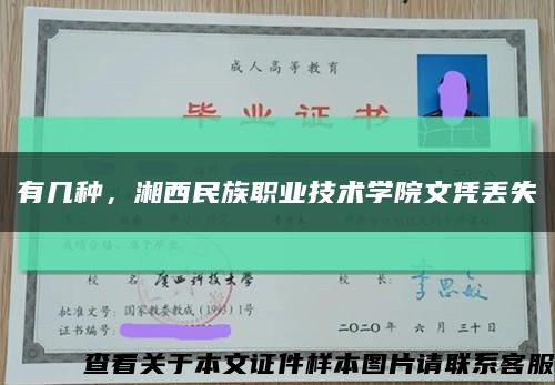 有几种，湘西民族职业技术学院文凭丢失缩略图