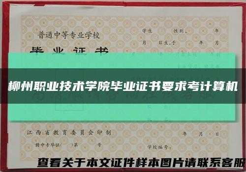 柳州职业技术学院毕业证书要求考计算机缩略图