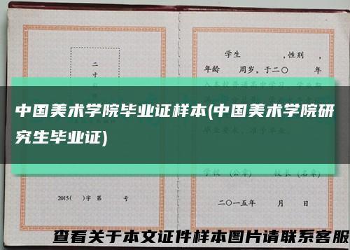 中国美术学院毕业证样本(中国美术学院研究生毕业证)缩略图
