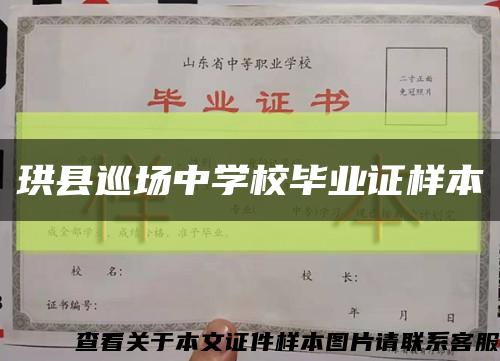 珙县巡场中学校毕业证样本缩略图
