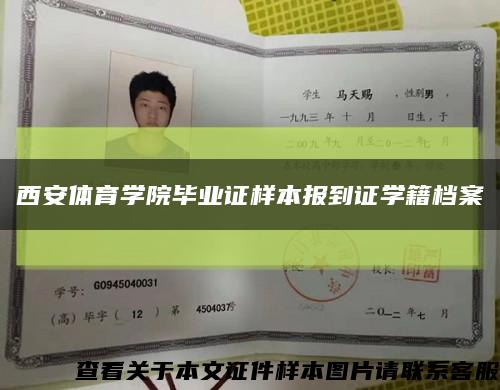 西安体育学院毕业证样本报到证学籍档案缩略图