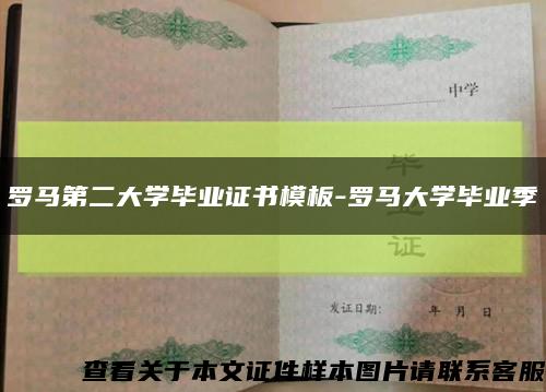 罗马第二大学毕业证书模板-罗马大学毕业季缩略图