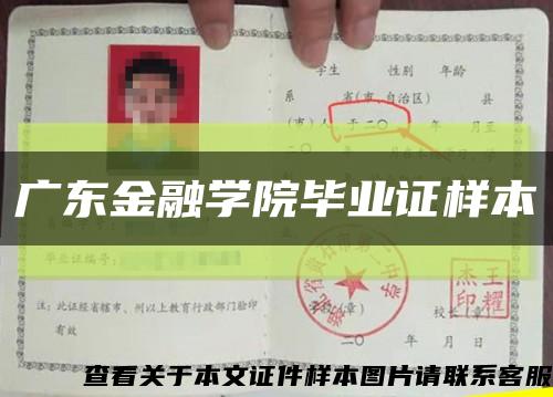 广东金融学院毕业证样本缩略图