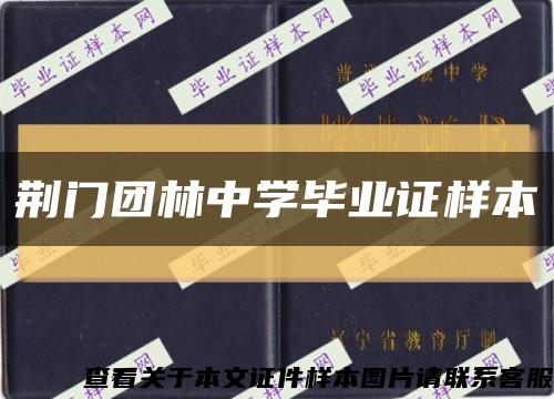 荆门团林中学毕业证样本缩略图