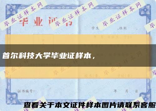 首尔科技大学毕业证样本，서울과학기술대학교 졸업장缩略图