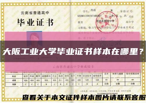大阪工业大学毕业证书样本在哪里？缩略图