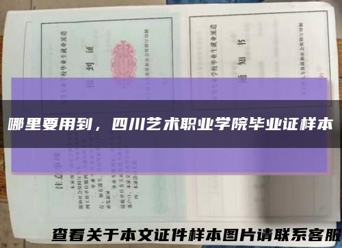 哪里要用到，四川艺术职业学院毕业证样本缩略图