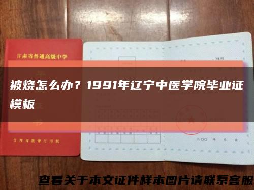 被烧怎么办？1991年辽宁中医学院毕业证模板缩略图
