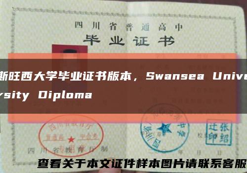 斯旺西大学毕业证书版本，Swansea University Diploma缩略图