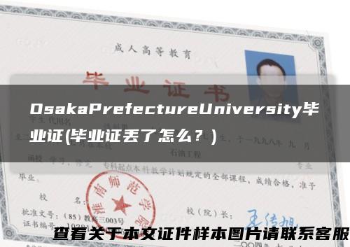 OsakaPrefectureUniversity毕业证(毕业证丢了怎么？)缩略图