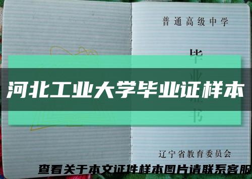 河北工业大学毕业证样本缩略图
