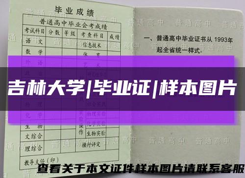 吉林大学|毕业证|样本图片缩略图