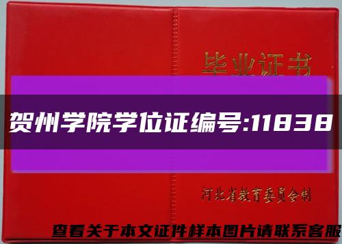 贺州学院学位证编号:11838缩略图