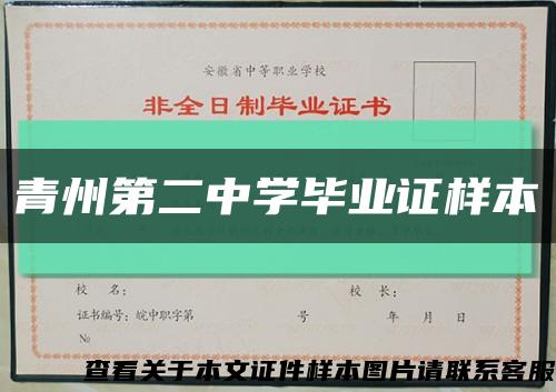 青州第二中学毕业证样本缩略图
