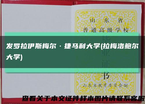 发罗拉伊斯梅尔·捷马利大学(拉梅洛鲍尔大学)缩略图