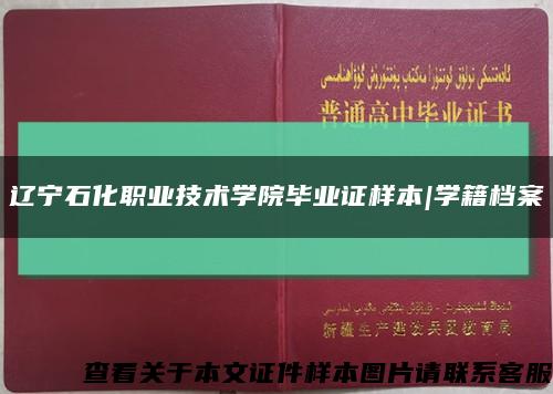 辽宁石化职业技术学院毕业证样本|学籍档案缩略图