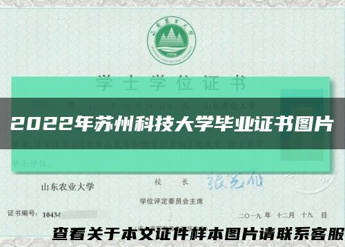 2022年苏州科技大学毕业证书图片缩略图