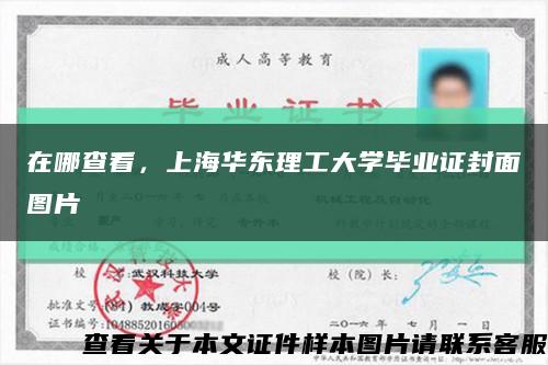 在哪查看，上海华东理工大学毕业证封面图片缩略图