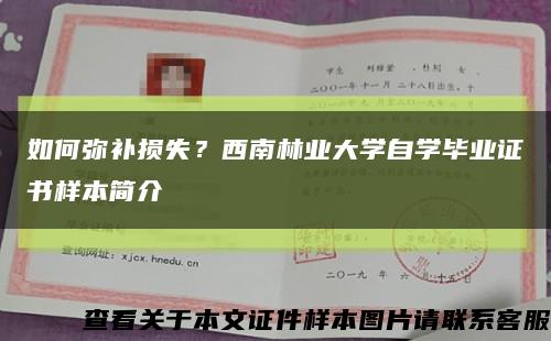 如何弥补损失？西南林业大学自学毕业证书样本简介缩略图