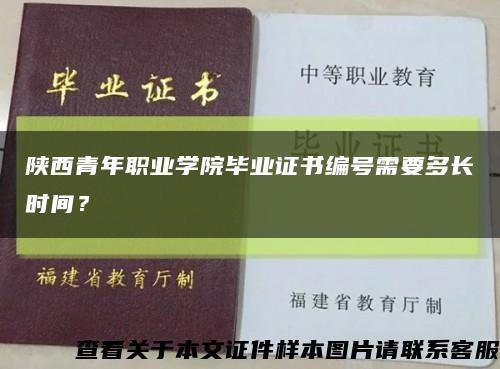 陕西青年职业学院毕业证书编号需要多长时间？缩略图