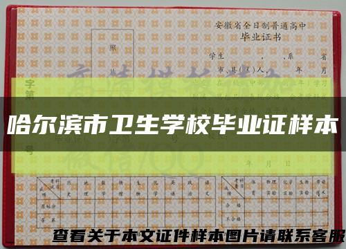 哈尔滨市卫生学校毕业证样本缩略图