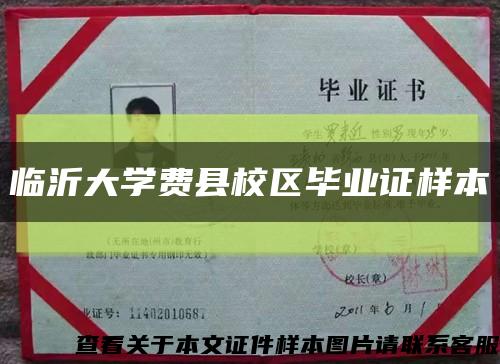 临沂大学费县校区毕业证样本缩略图