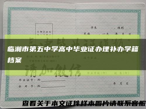临湘市第五中学高中毕业证办理补办学籍档案缩略图
