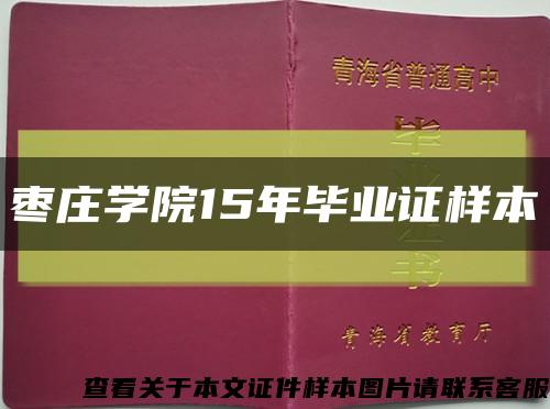 枣庄学院15年毕业证样本缩略图