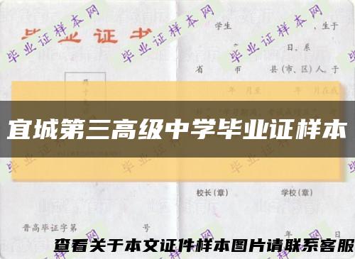 宜城第三高级中学毕业证样本缩略图