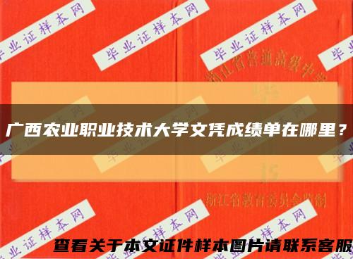 广西农业职业技术大学文凭成绩单在哪里？缩略图