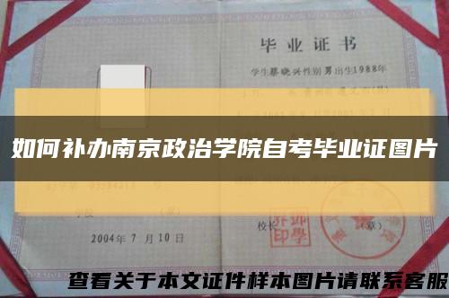 如何补办南京政治学院自考毕业证图片缩略图
