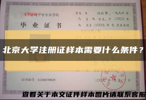 北京大学注册证样本需要什么条件？缩略图