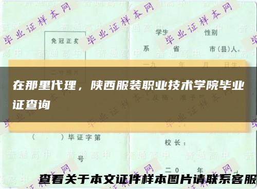 在那里代理，陕西服装职业技术学院毕业证查询缩略图