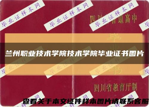 兰州职业技术学院技术学院毕业证书图片缩略图
